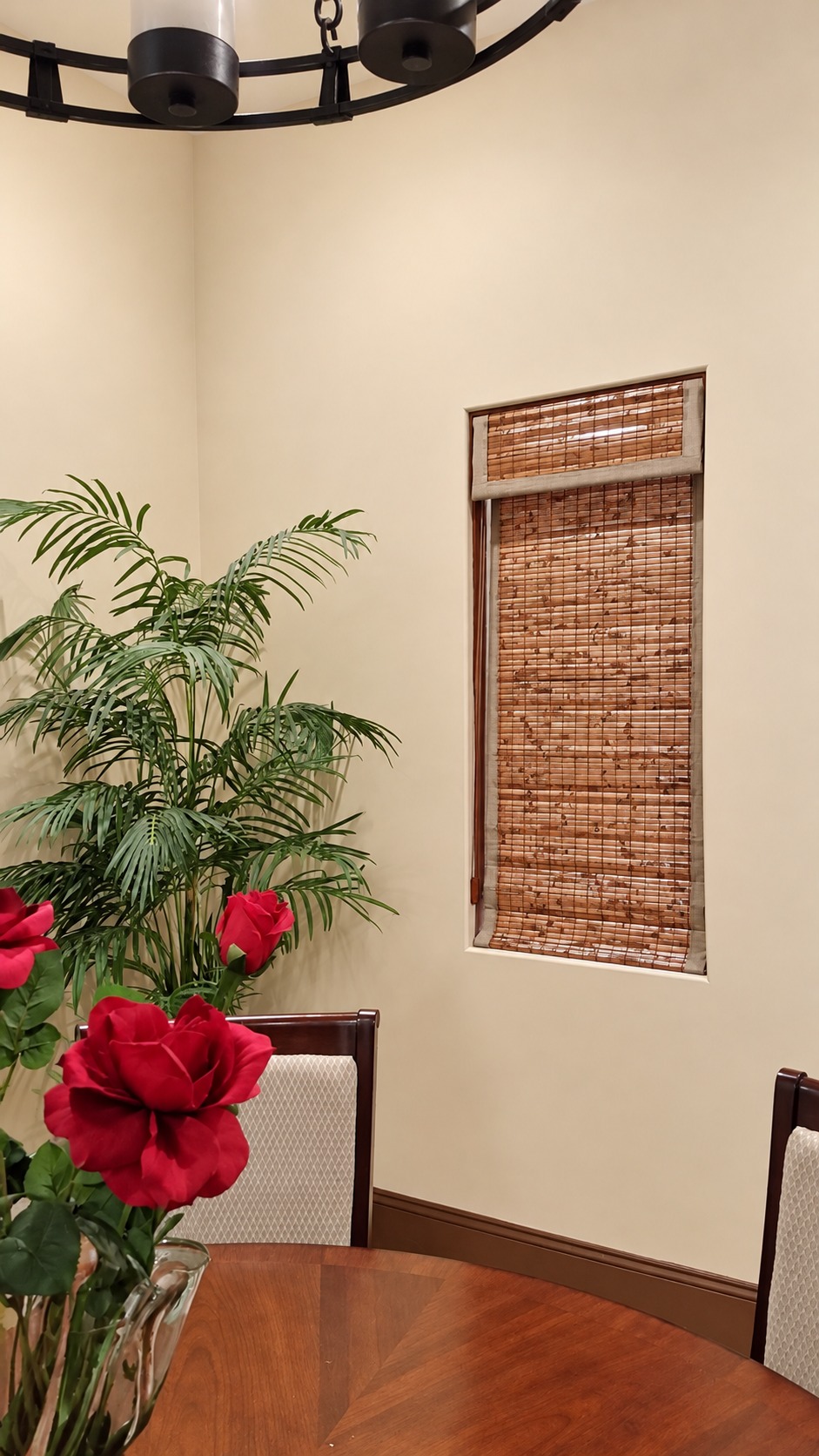 Natural Roman shades from previous Florida work