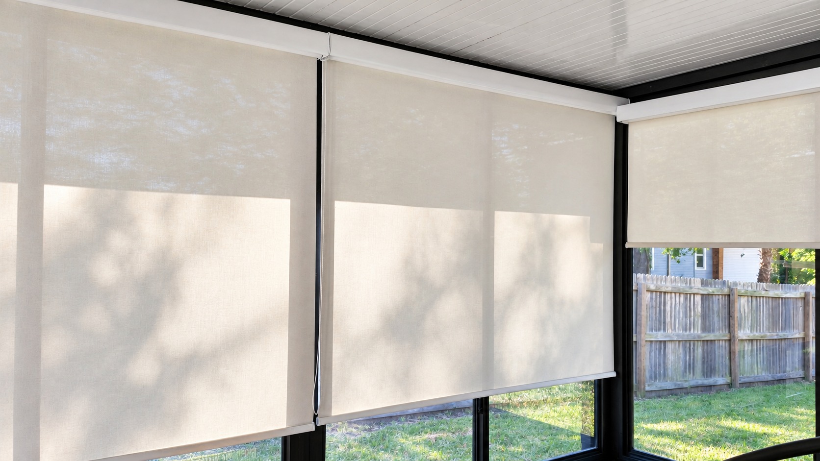 Sunroom solar shades from previous Florida work